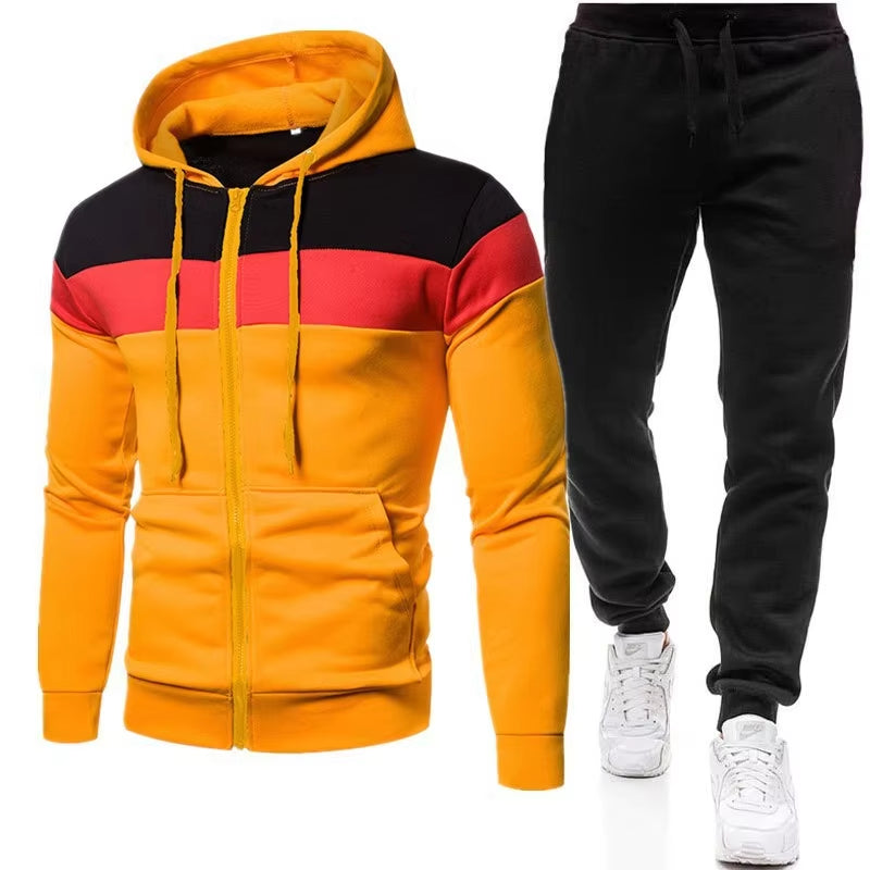 ÜberFit Men’s PowerSet™ – Bold Two-Tone Hoodie & Jogger Combo (For REAL Men Only)