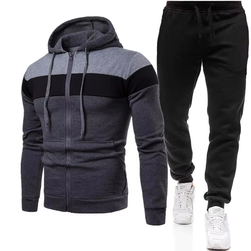 ÜberFit Men’s PowerSet™ – Bold Two-Tone Hoodie & Jogger Combo (For REAL Men Only)