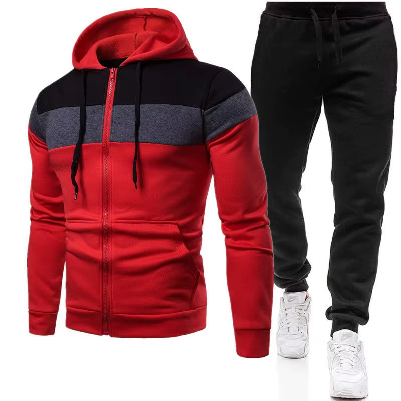 ÜberFit Men’s PowerSet™ – Bold Two-Tone Hoodie & Jogger Combo (For REAL Men Only)