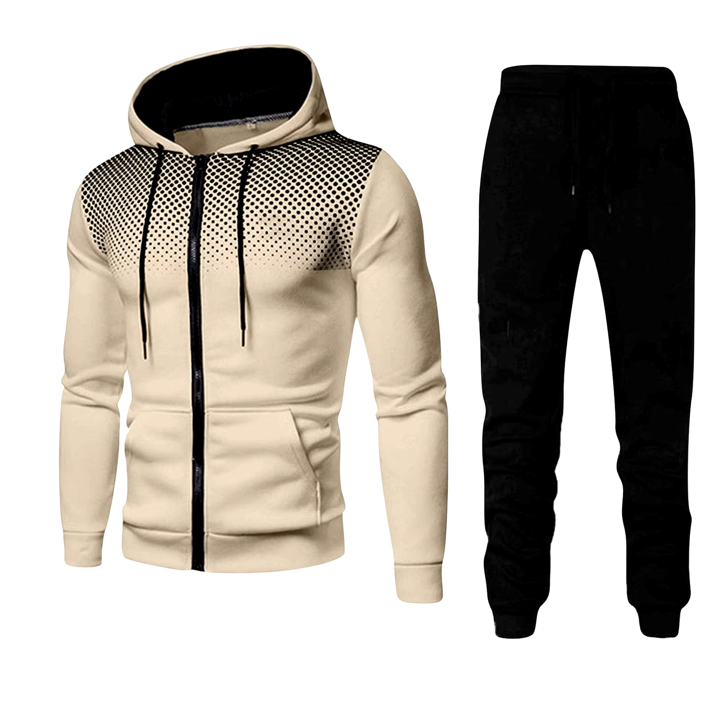 ÜberFit Men’s PowerSet™ – Bold Two-Tone Hoodie & Jogger Combo (For REAL Men Only)