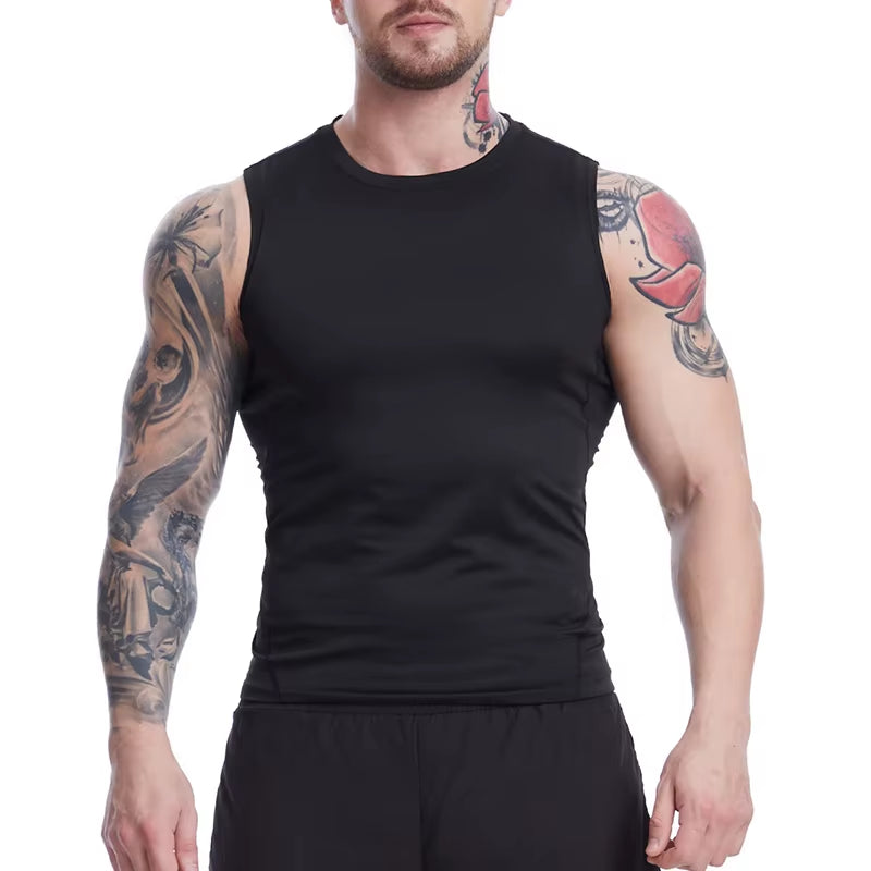 AlphaCore™ Men’s Compression Tank – Quick-Dry Sleeveless Gym Shirt