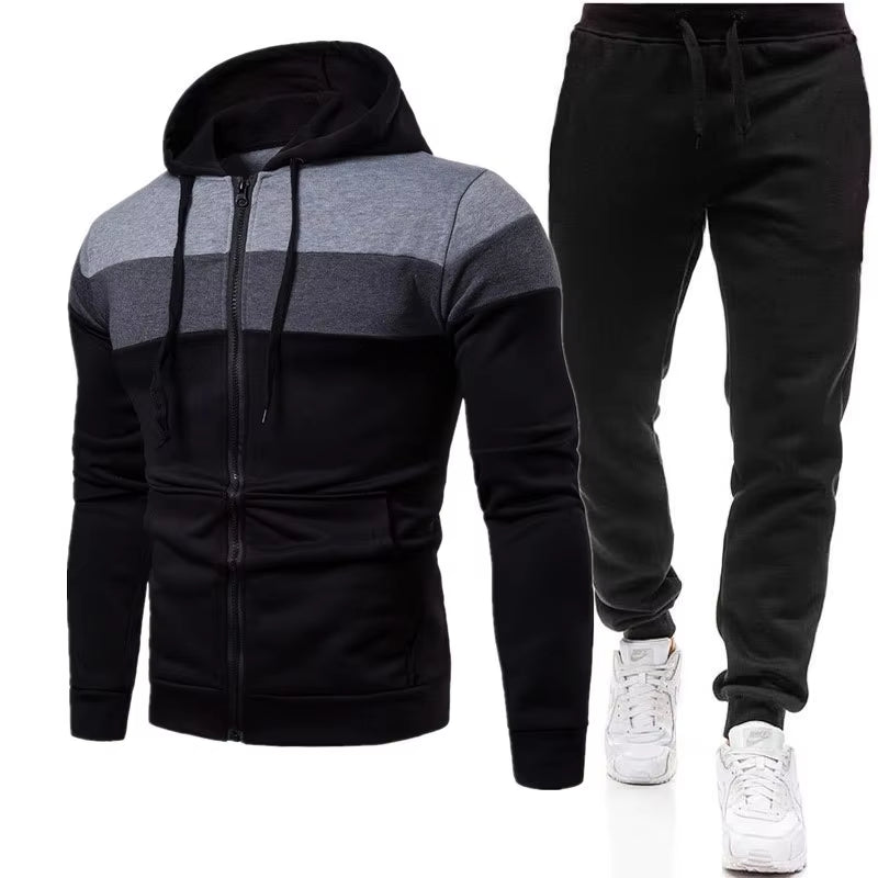 ÜberFit Men’s PowerSet™ – Bold Two-Tone Hoodie & Jogger Combo (For REAL Men Only)